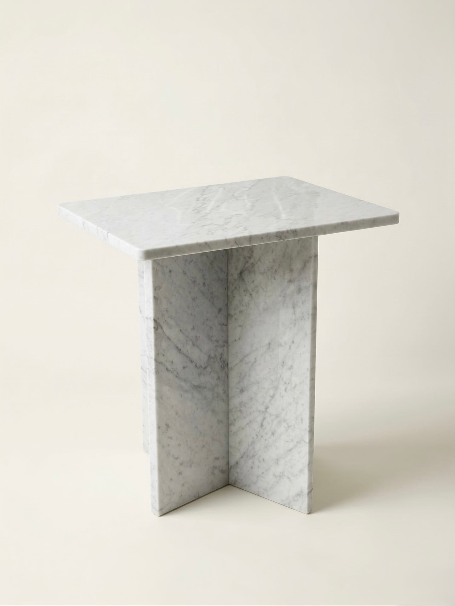 Mesa lateral Mármol Carrara Italiano original 55x40x55